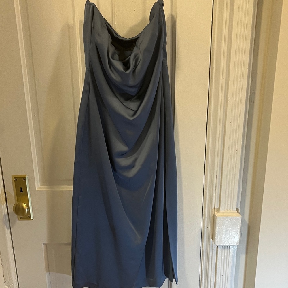 Ramy Brook Strapless Dress in Slate Blue
